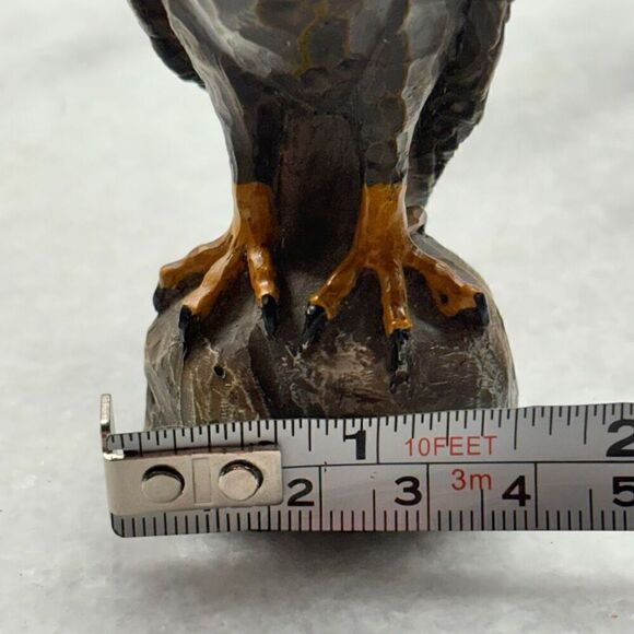 Vintage American Bald Eagle Resin Walking Stick Top Figurine Brown Black 4" - Picture 8 of 9